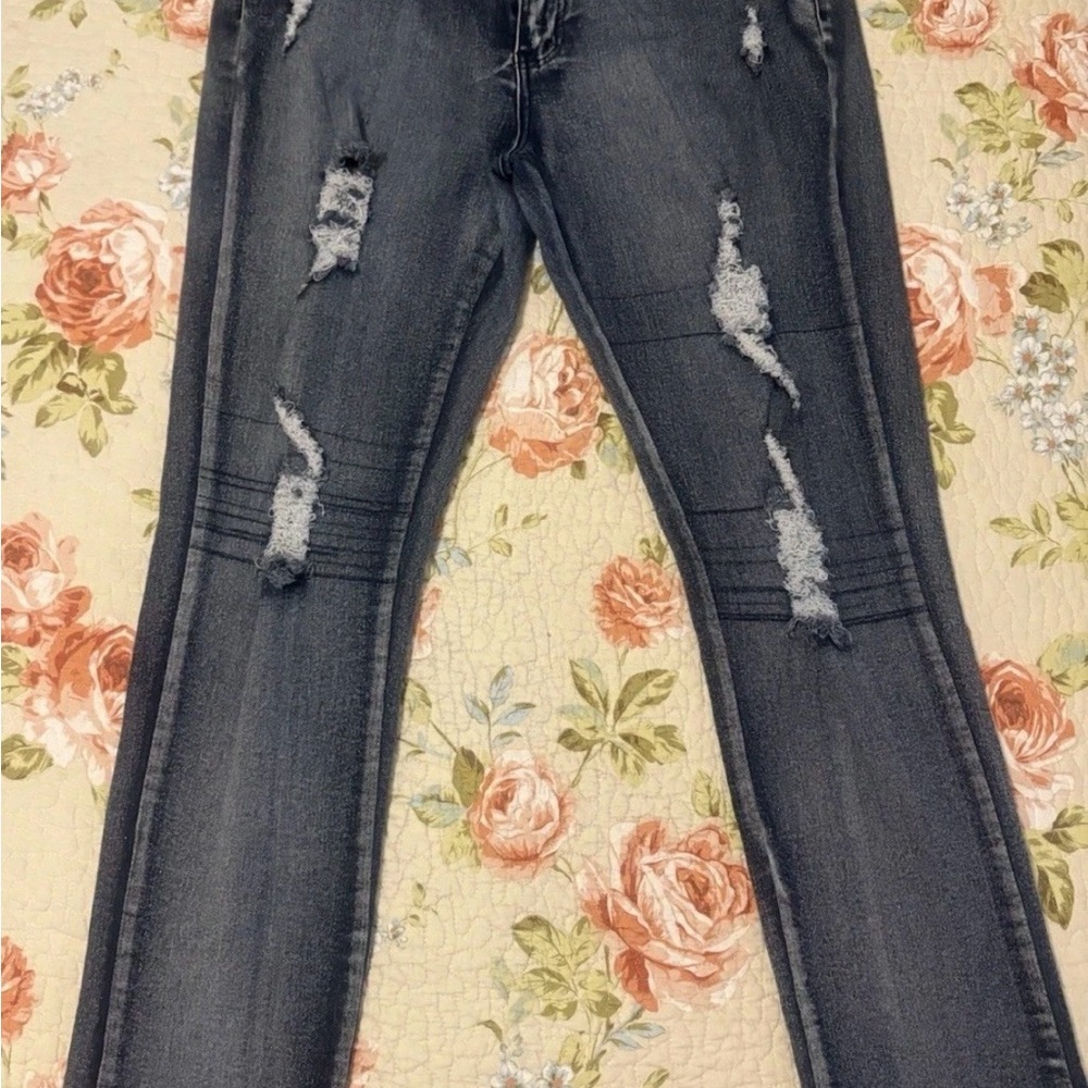 AQ Blue Jean Designer Ripped Jeans Size 14